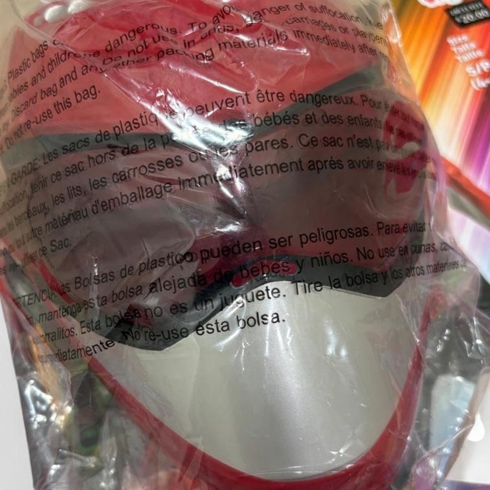 Red Ranger Costume Beast Morphers Power Rangers Muscle Set with helmet Size 4-6 - Picture 4 of 8